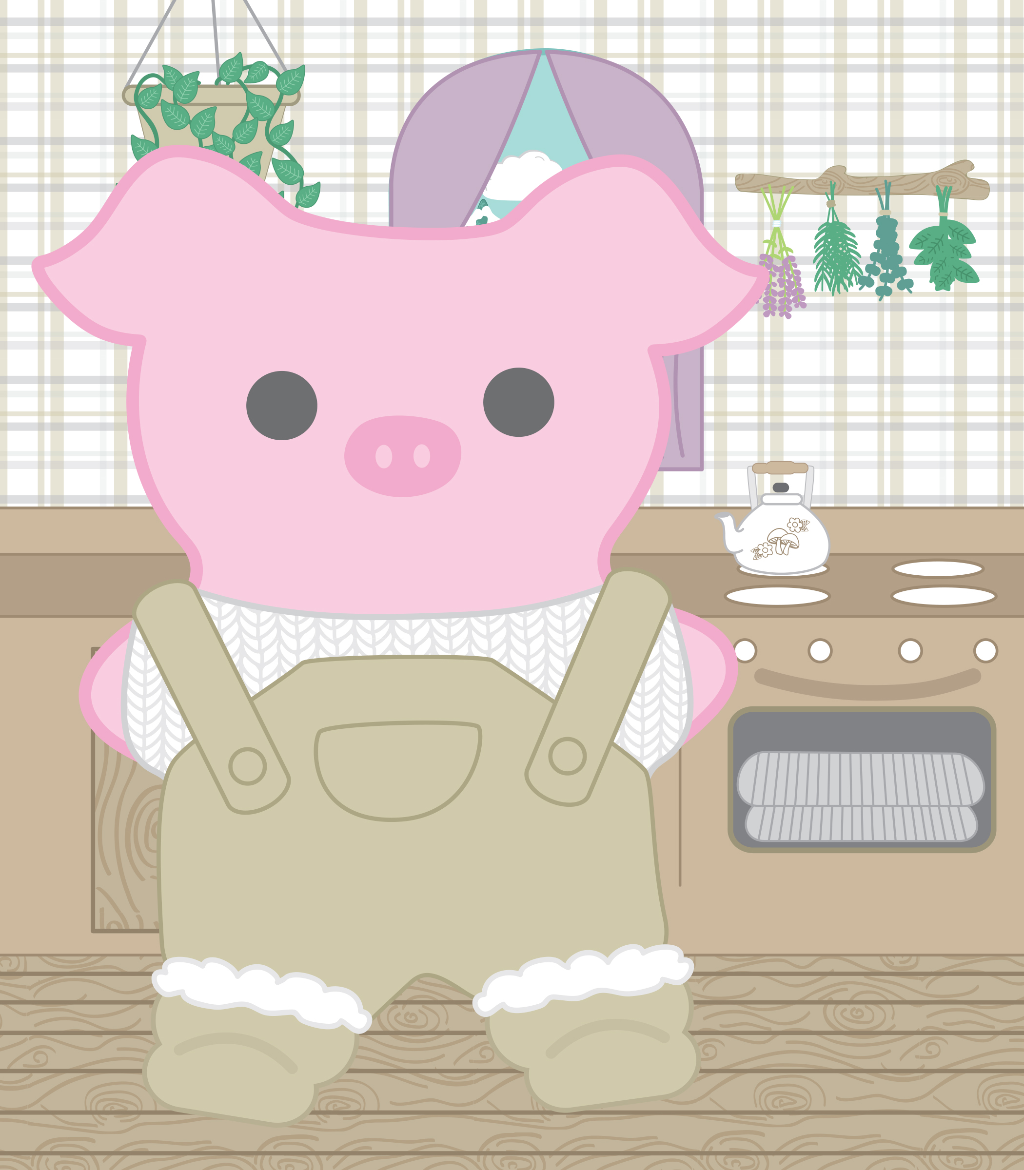 Cozy Kitchen Piggy