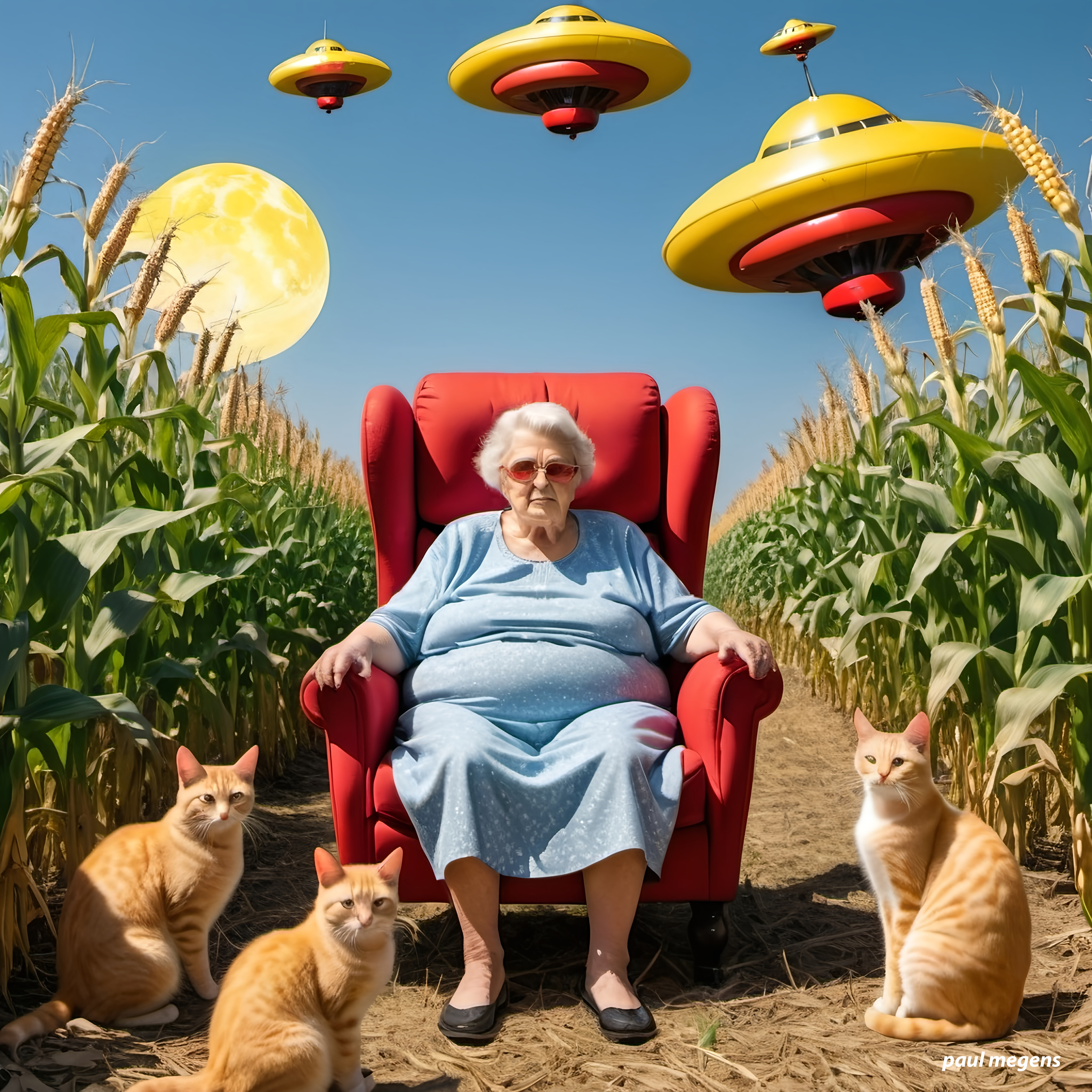 grandma, the cats and some ufo's