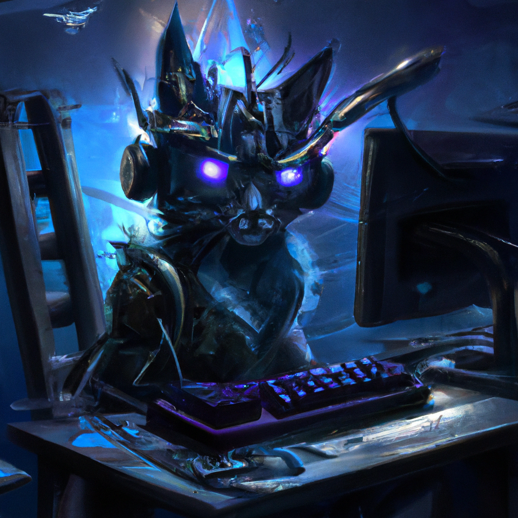 Cyberpunk Cat Accountant XVII