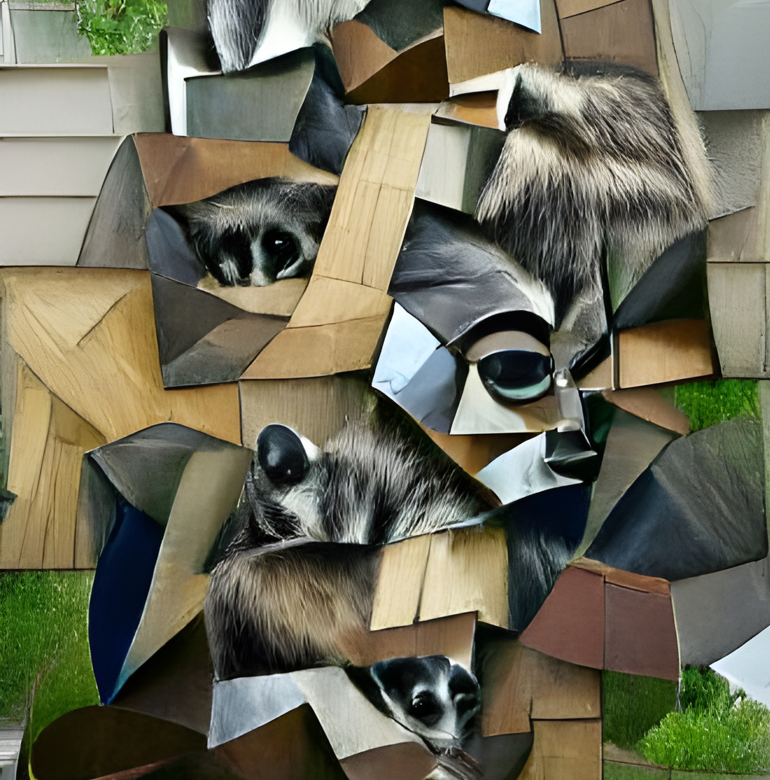 Cubist Raccoon #2