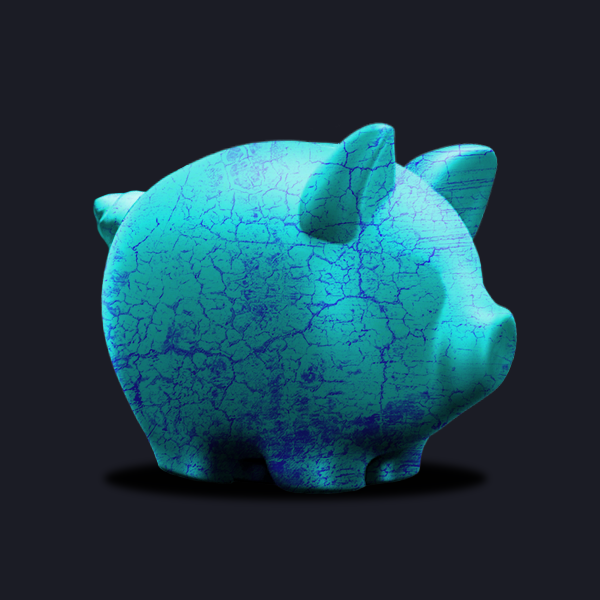 "Blue China" Piggy