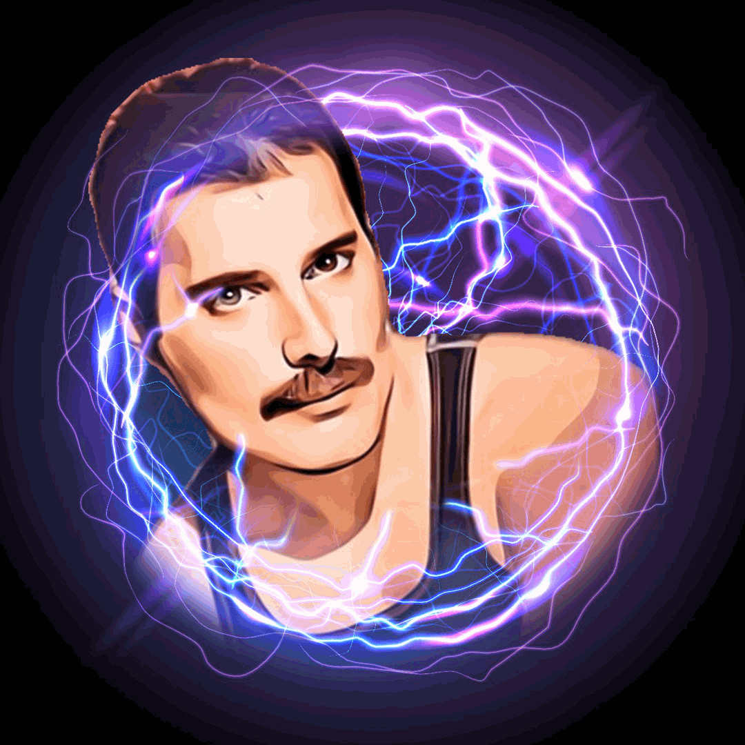 Neon Freddie Mercury