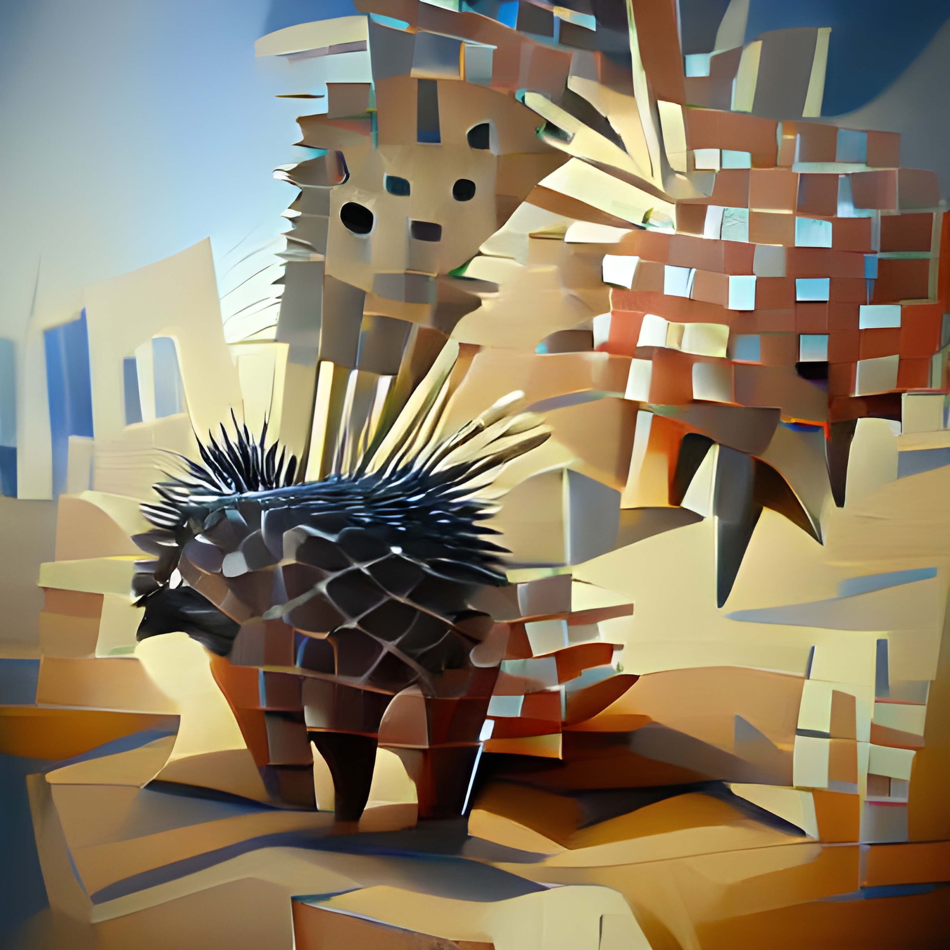Cubist Porcupine #2