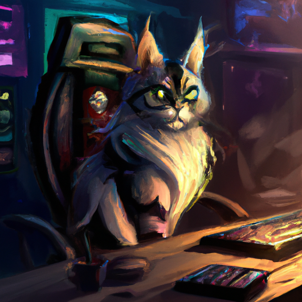 Cyberpunk Cat Accountant V