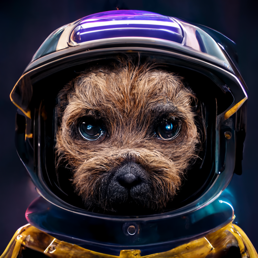 Border Terrier Astronaut