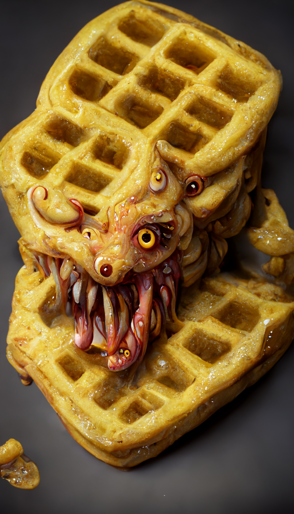 Waffle Food Monster