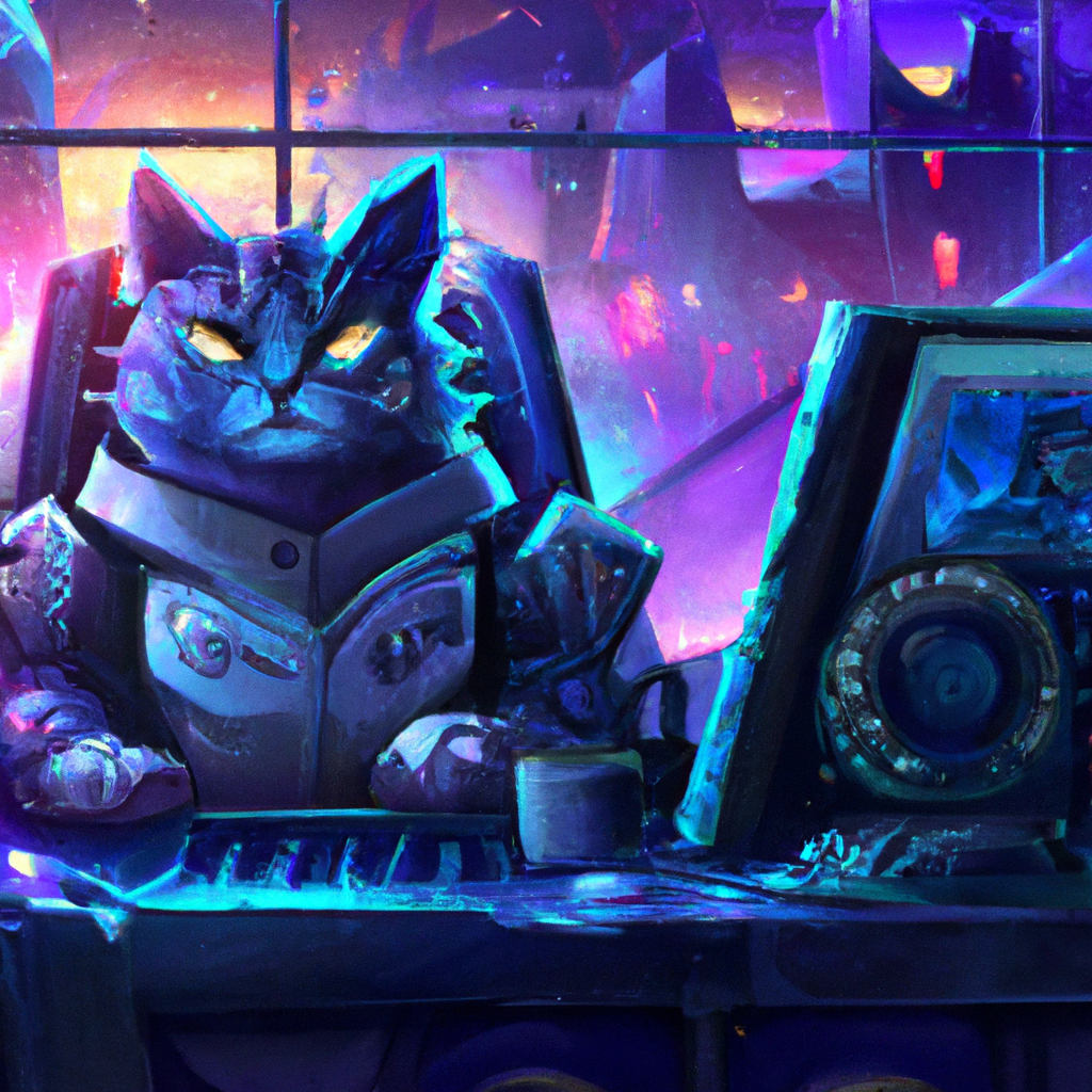 Cyberpunk Cat Accountant II