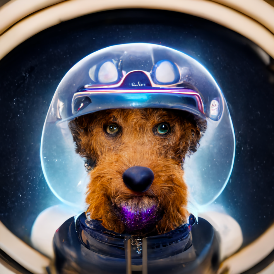 Airedale Terrier Astronaut