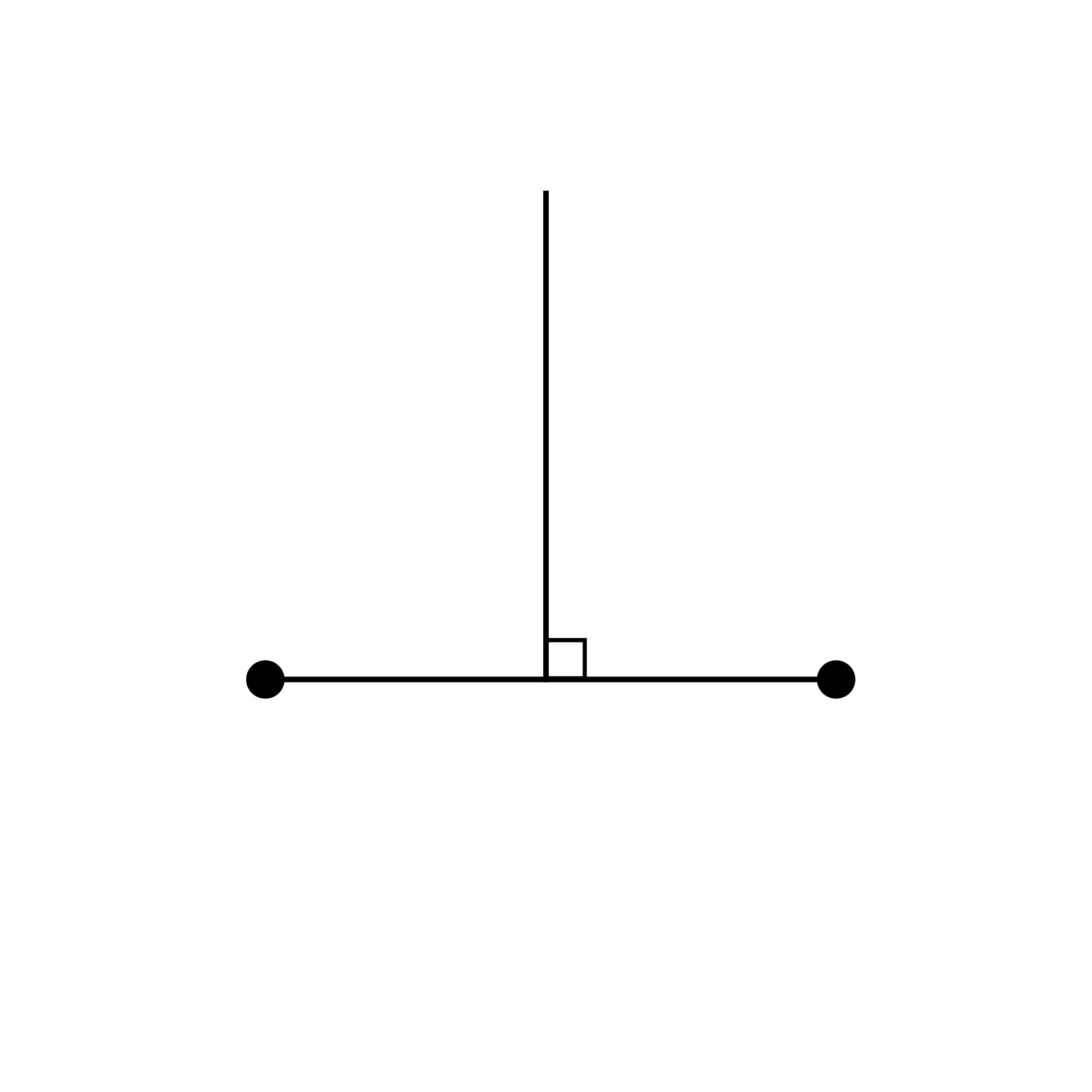 Right angle on line segment