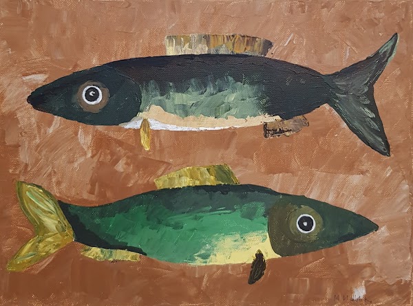 Two green fish