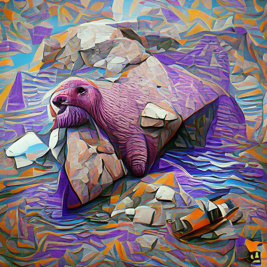 Cubist Walrus #1