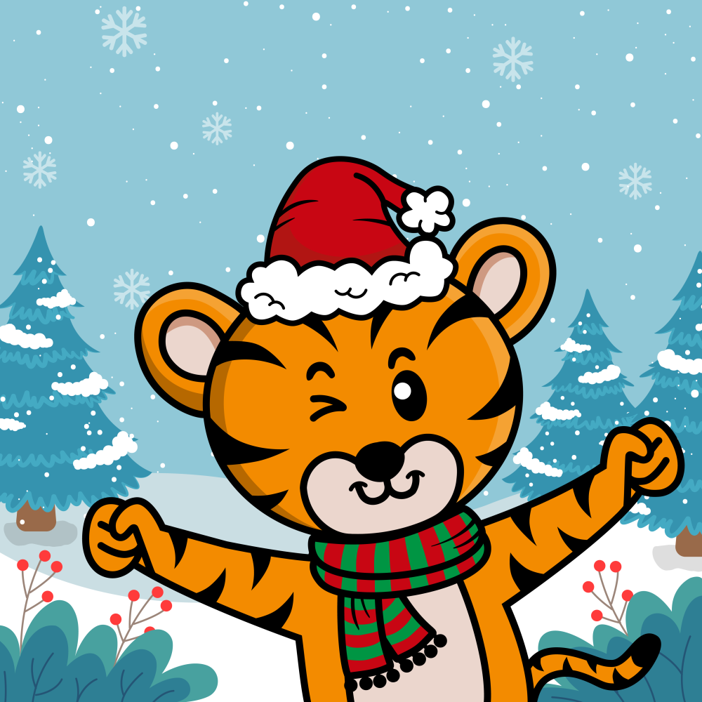 Christmas Tiny Tiger #264