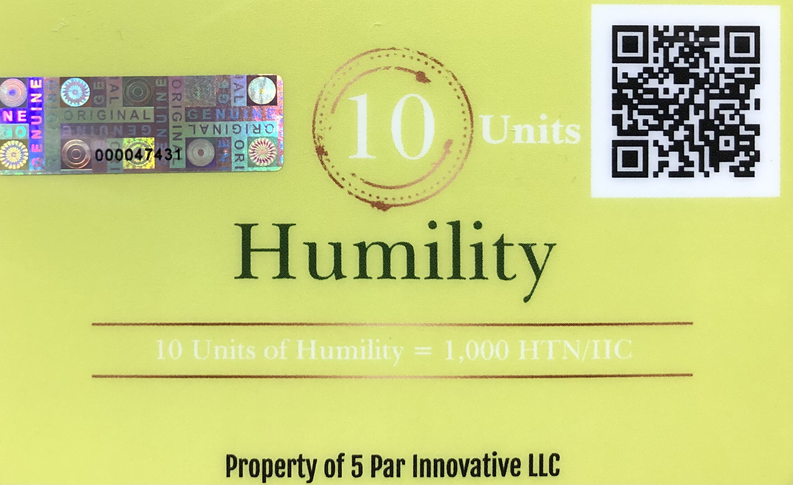 10 Units of Humility