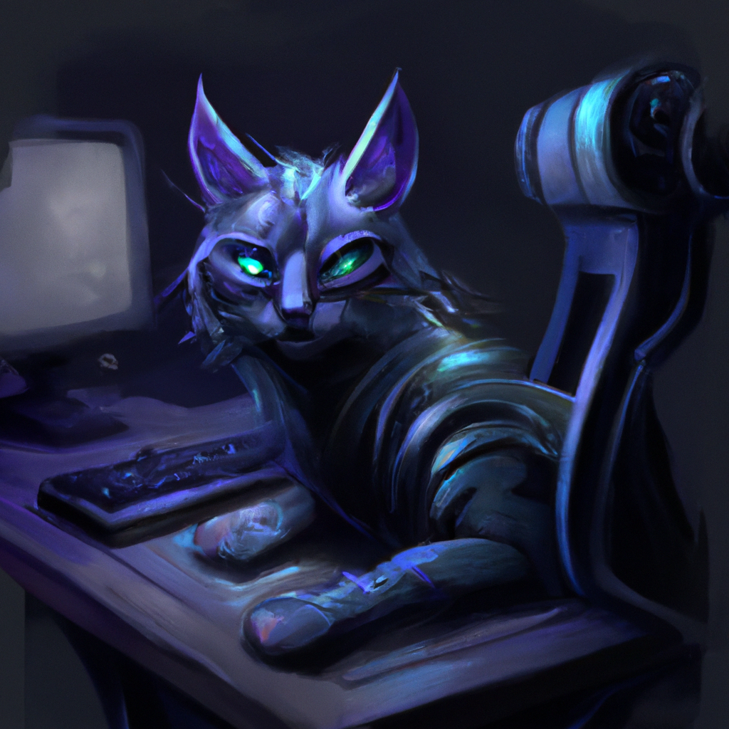 Cyberpunk Cat Accountant VIII