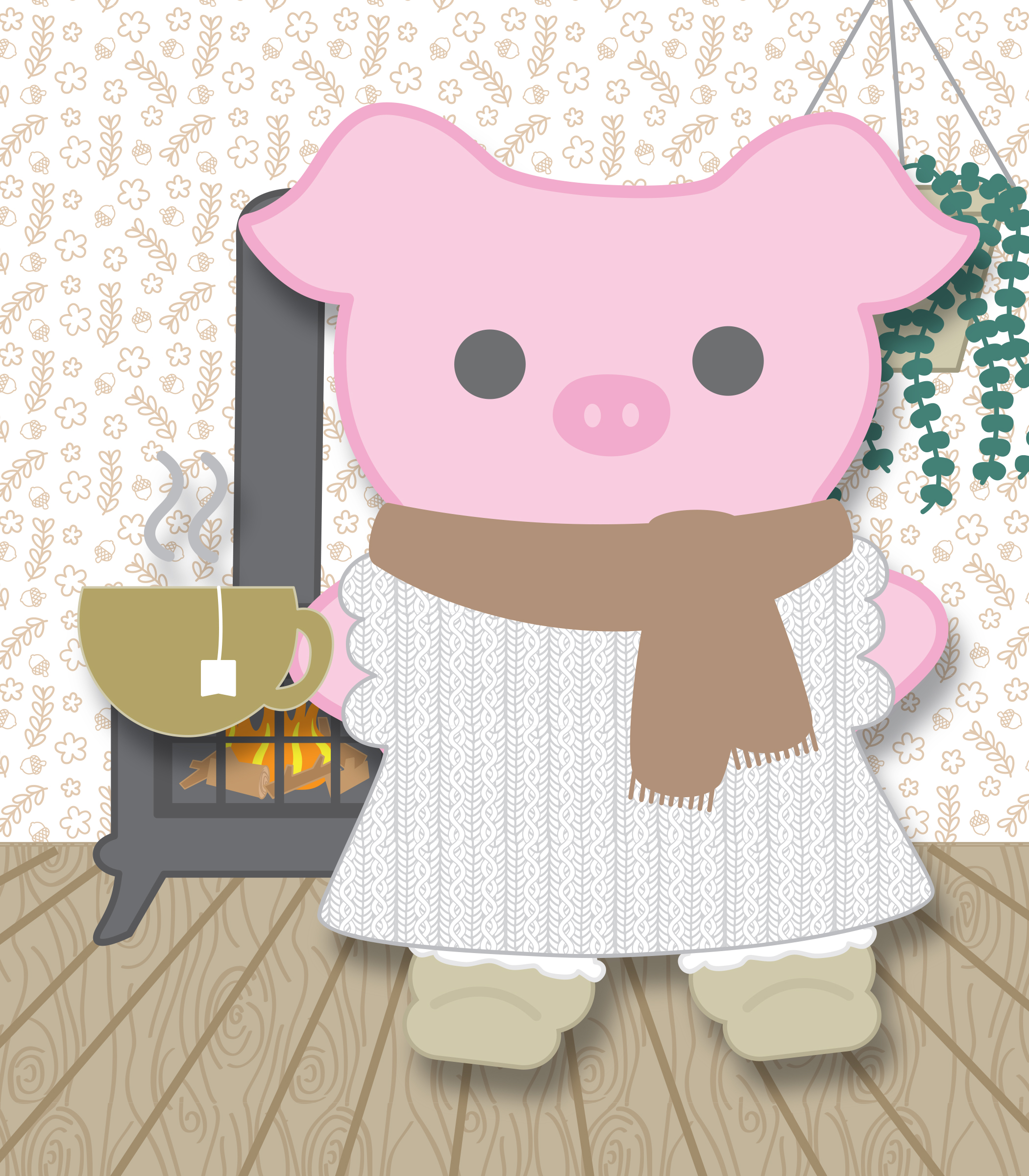 Warm Tea Piggy