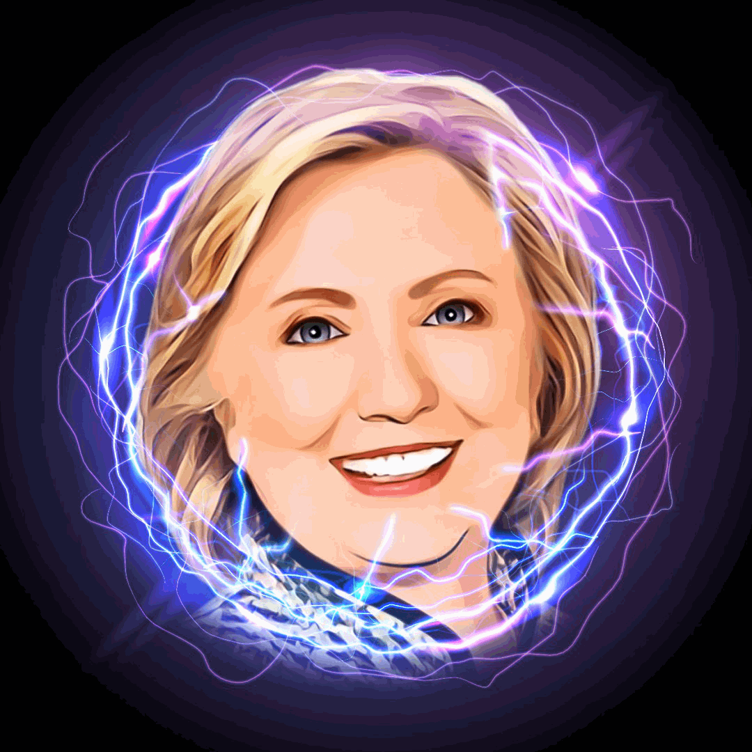 Neon Hillary Clinton
