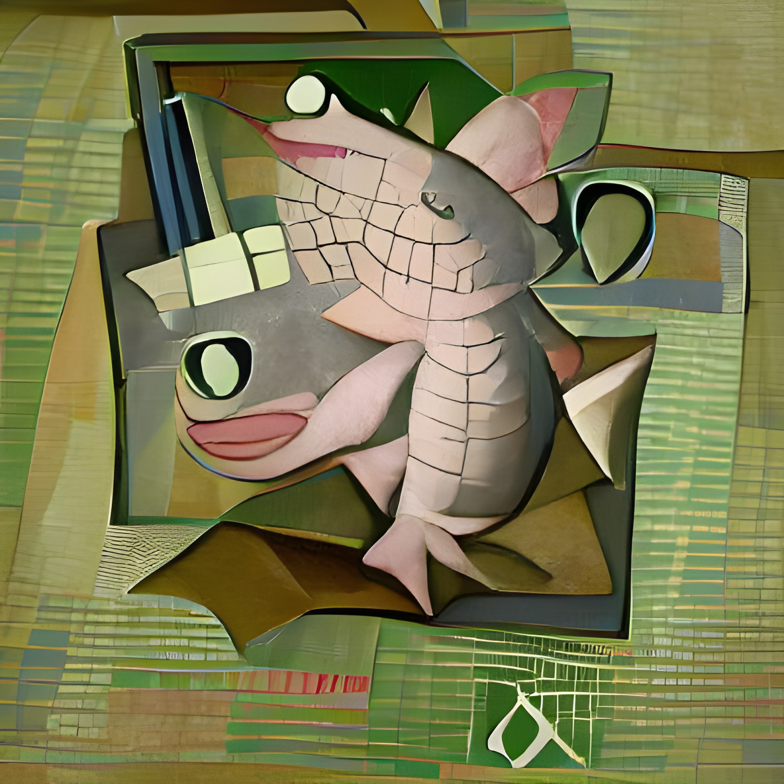 Cubist Axolotl #1