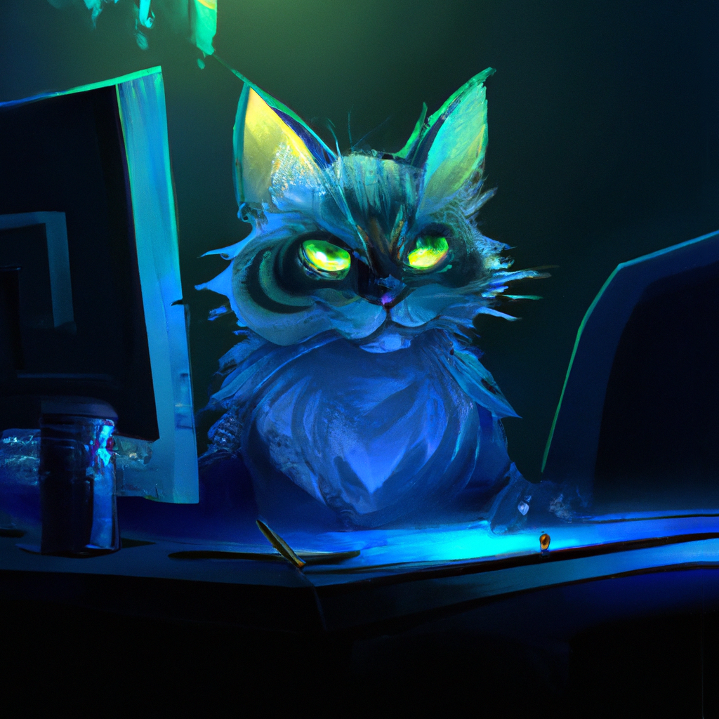 Cyberpunk Cat Accountant XI