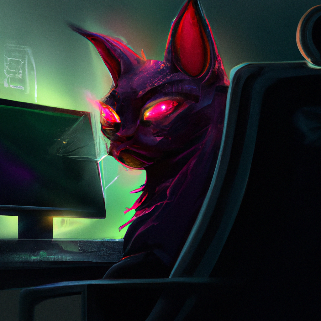 Cyberpunk Cat Accountant VII