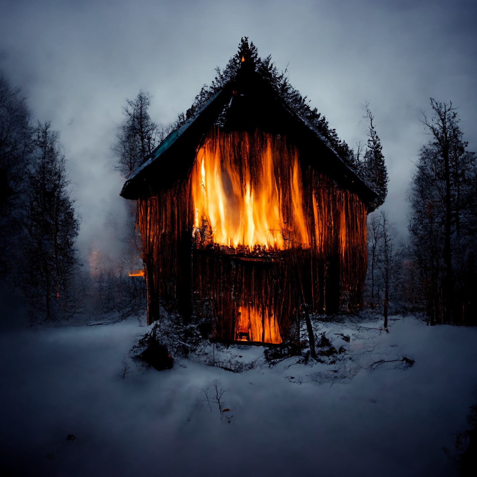 Burning Cabin