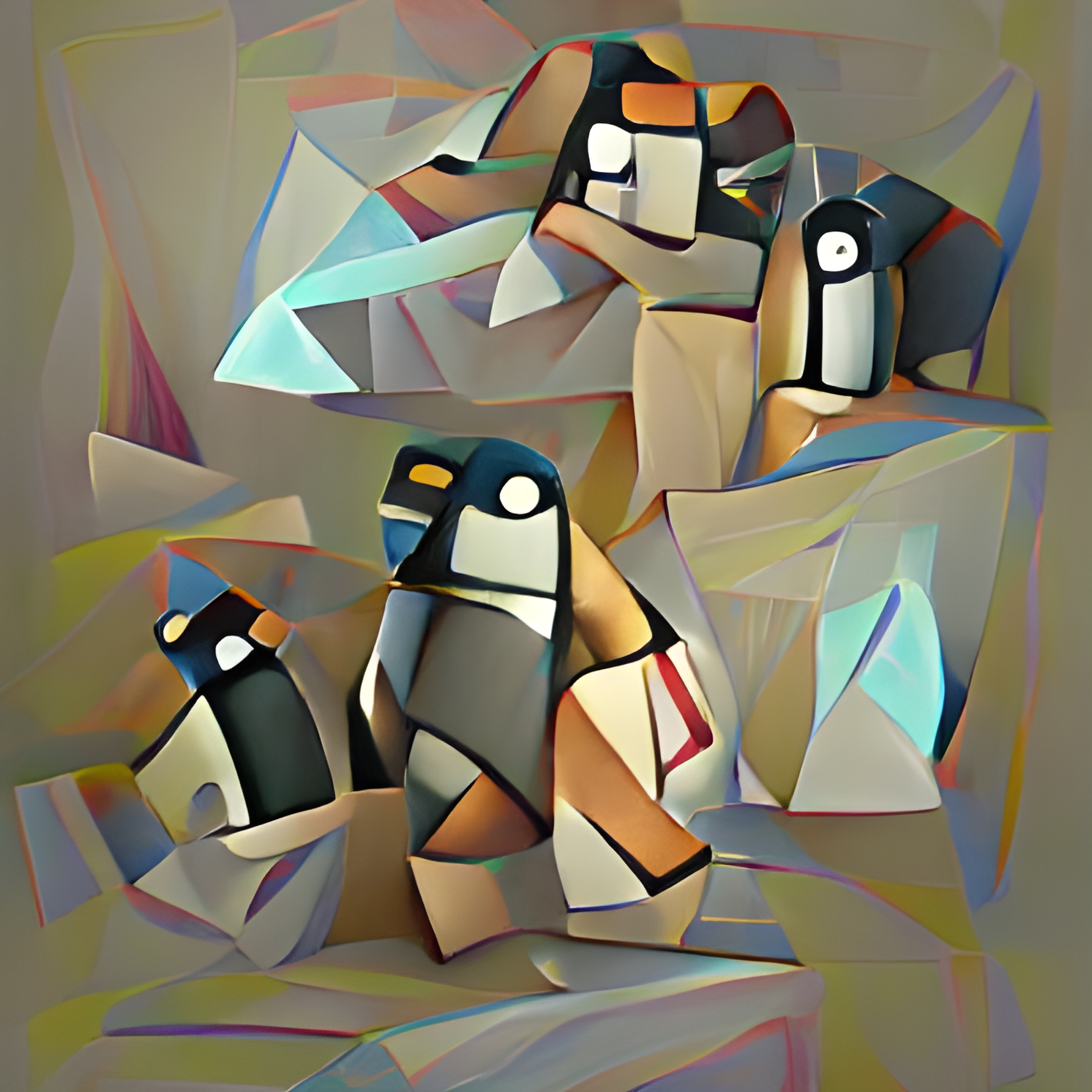 Cubist Penuins