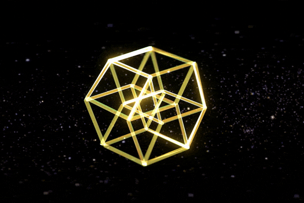 Hypercube Phosphorescent yellow 2 #10