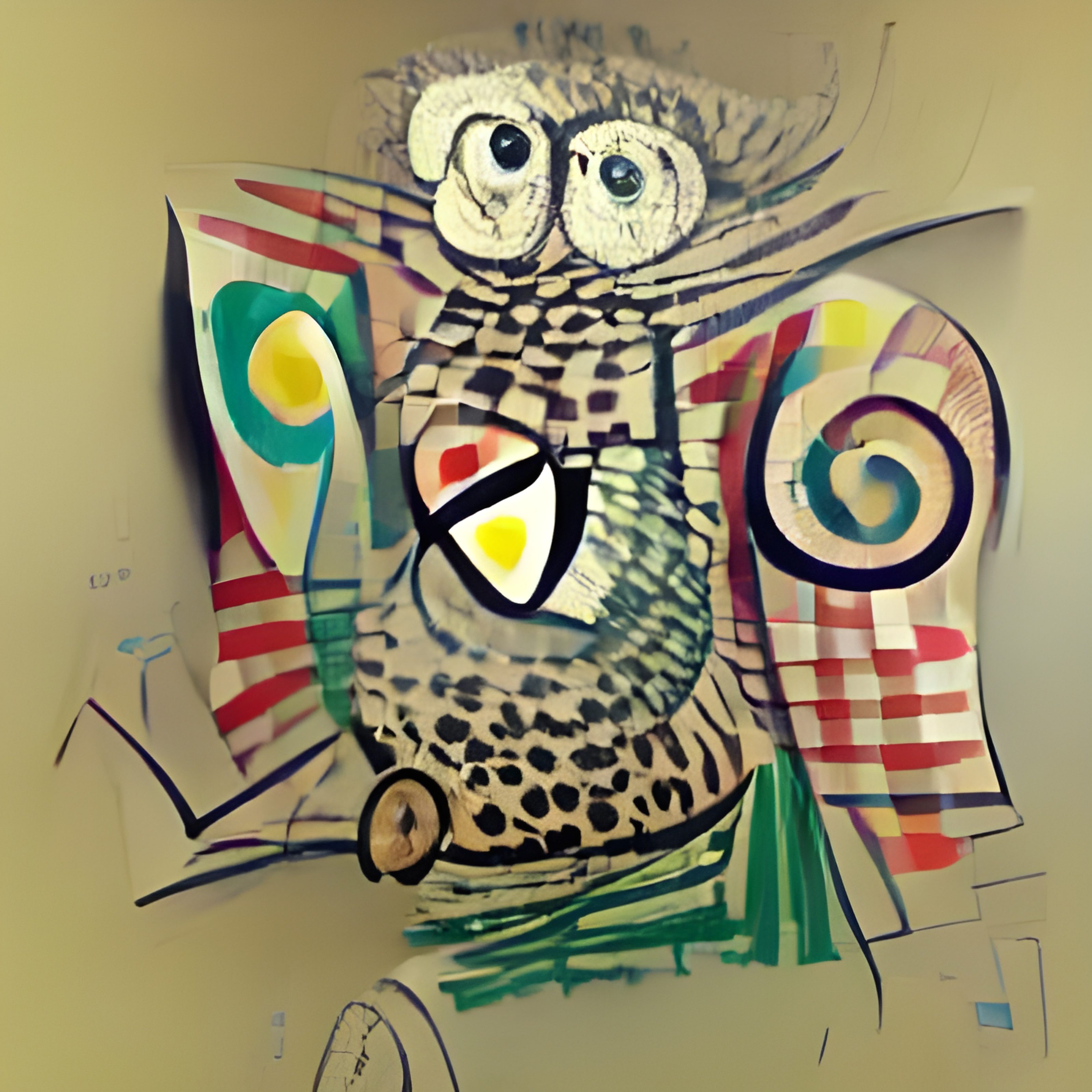 Cubist Picasso Owl