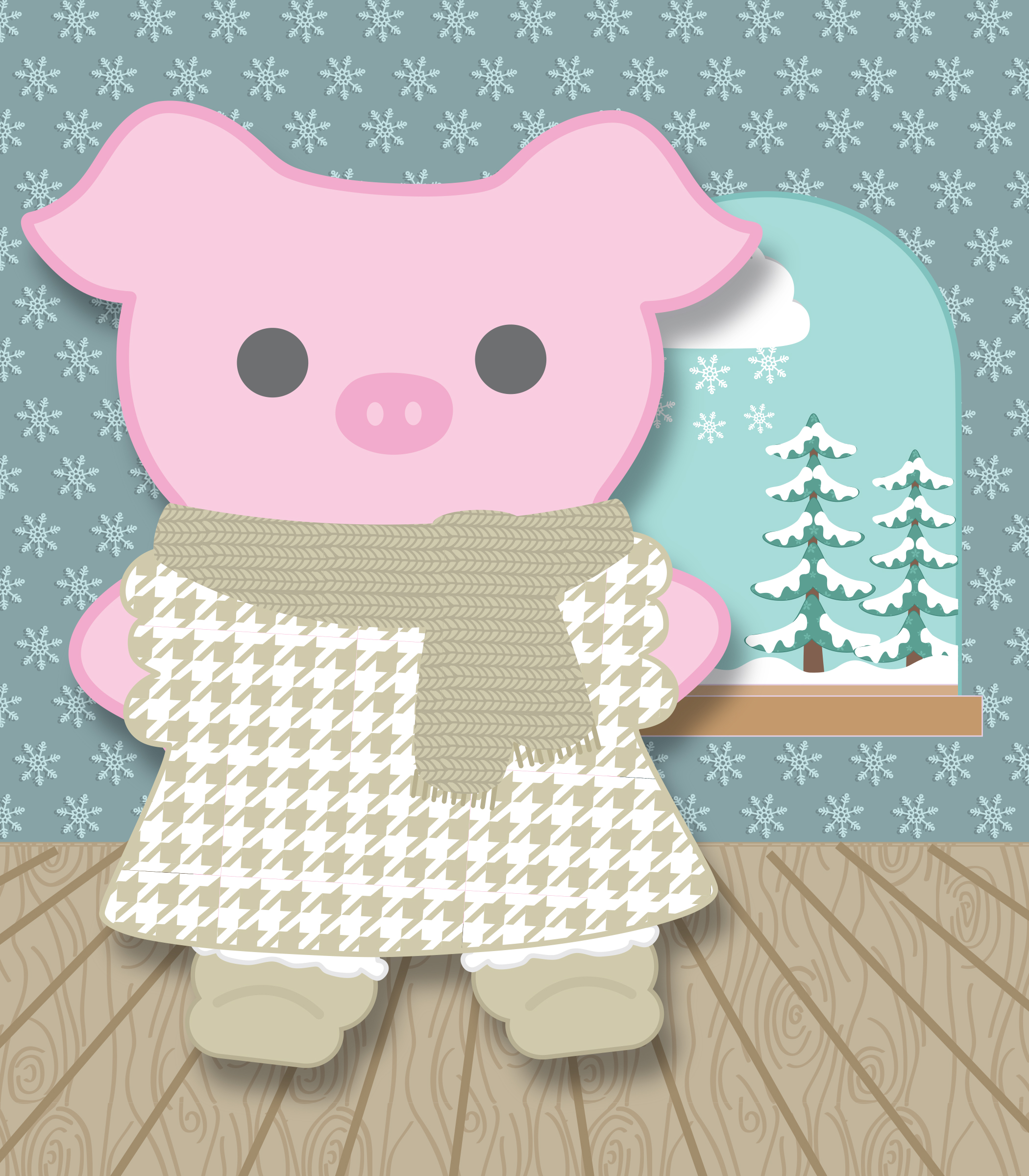Snow Day Piggy