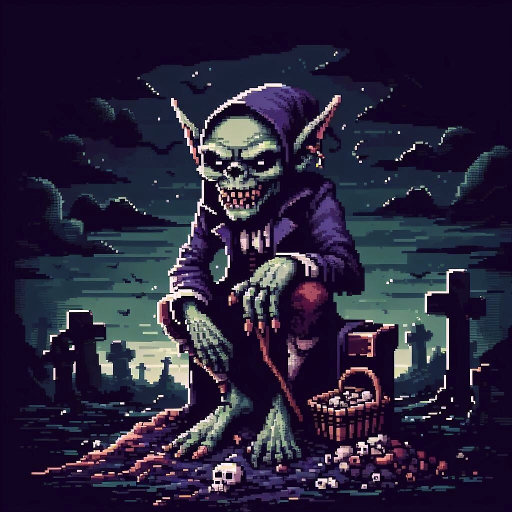 Dark pixelated Goblin #01