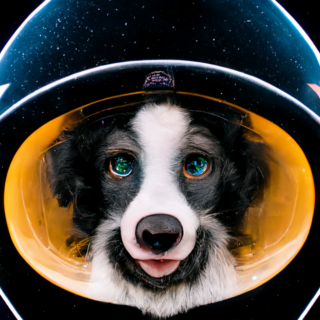 Border Collie Astronaut