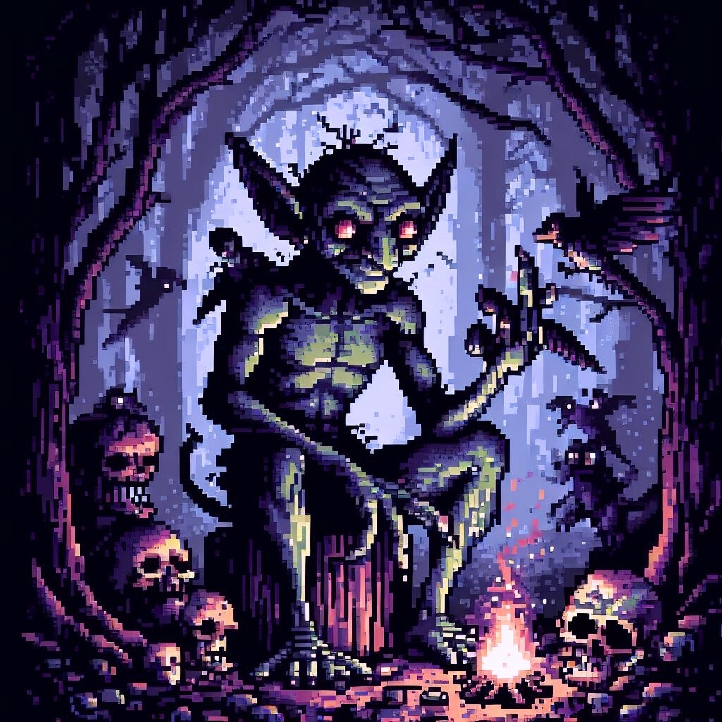 Dark pixelated Goblin #02
