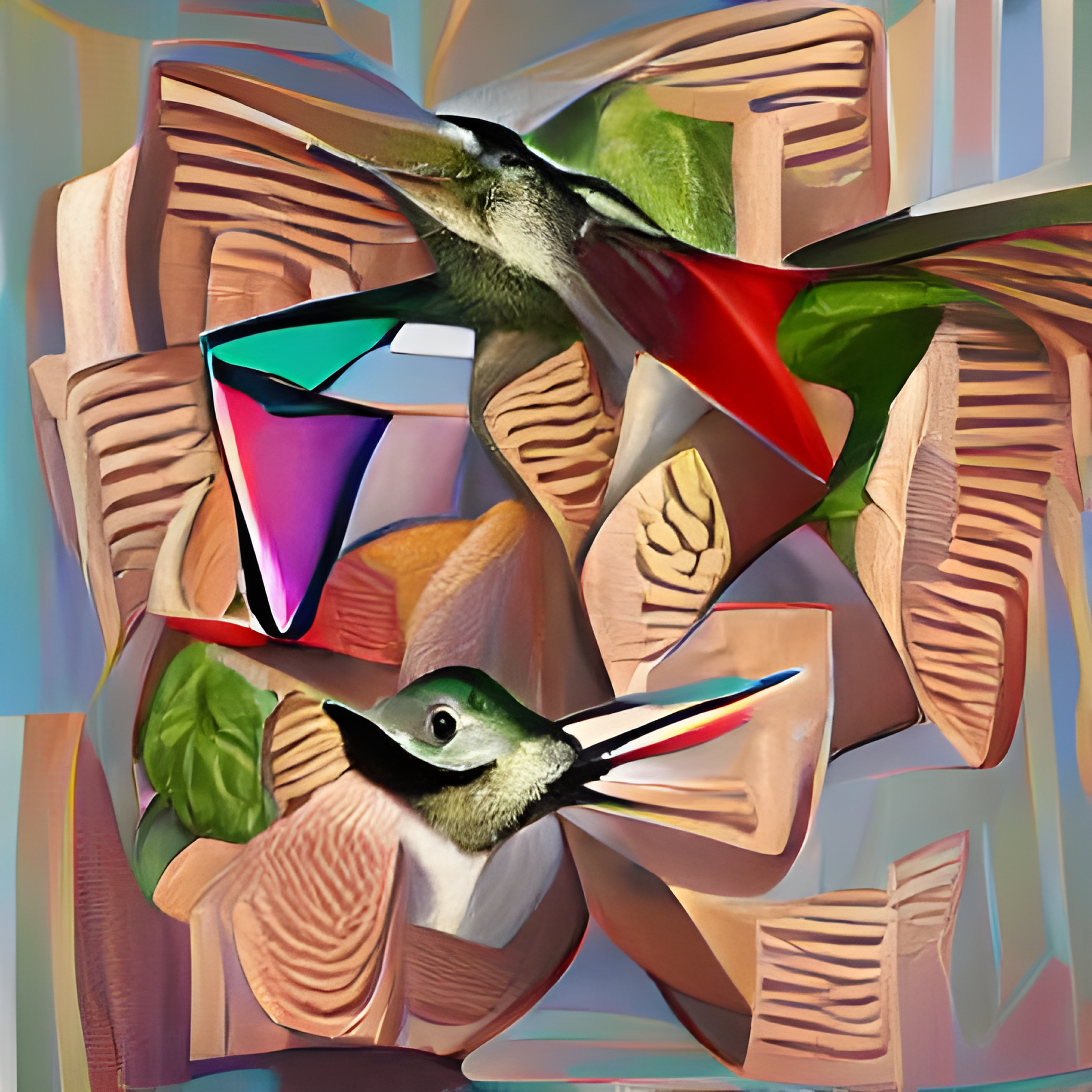 Cubist Hummingbird