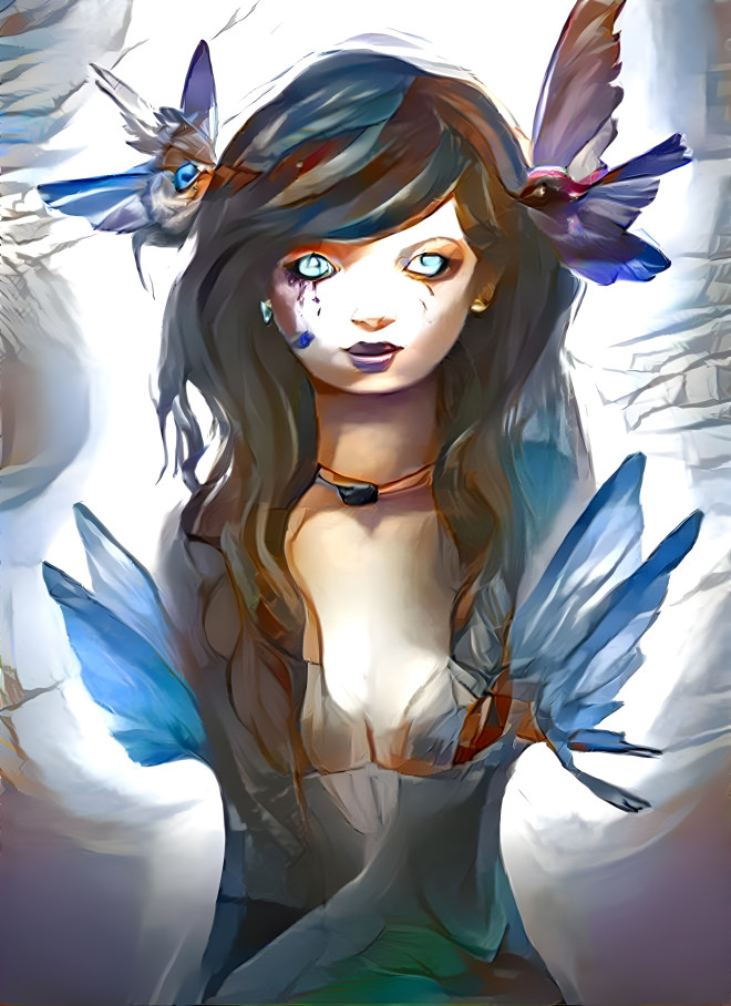 AI Goddess Hummingbird