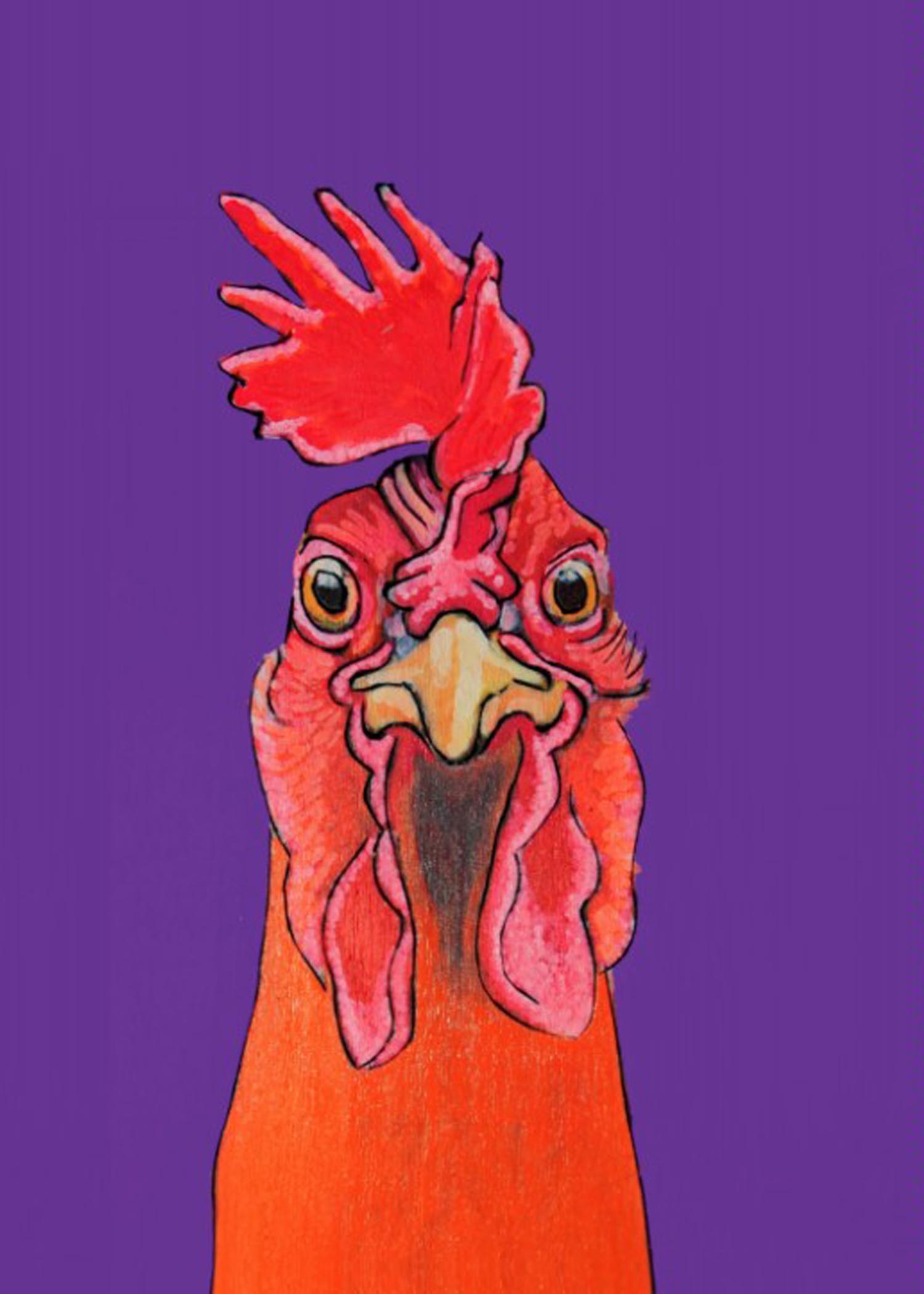Angry Purple chicken
