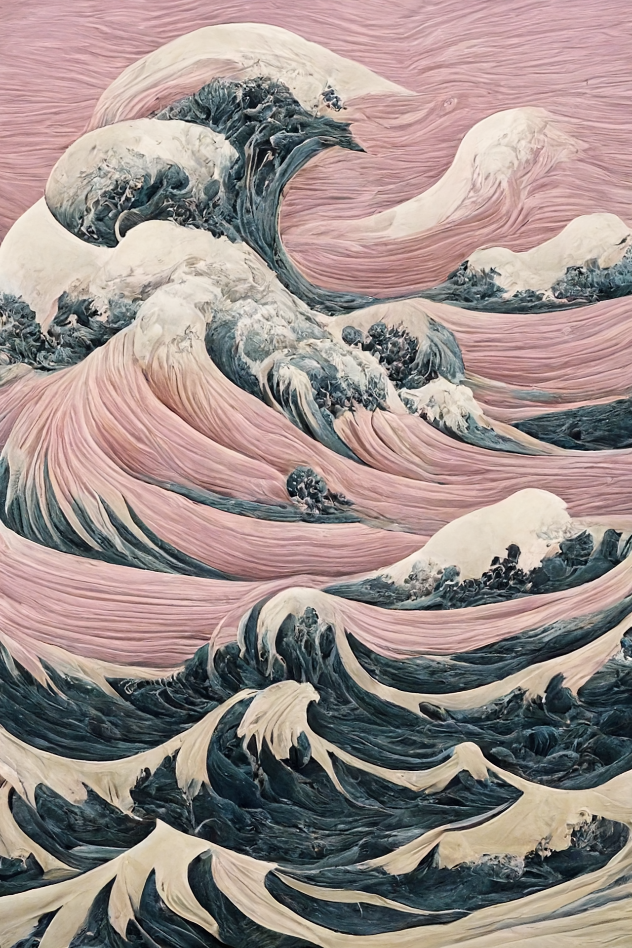 The Great Wave of Pink Pastel