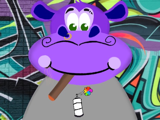 HH Graffiti Hippo
