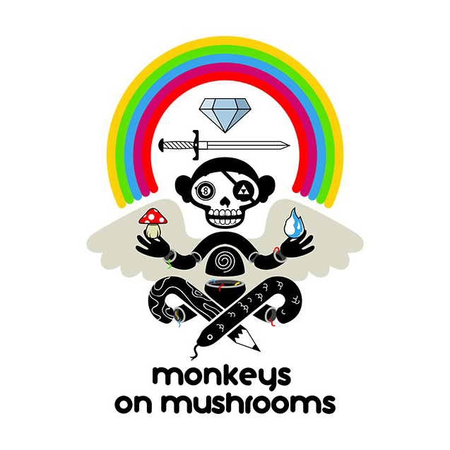Monkeys on mushrooms